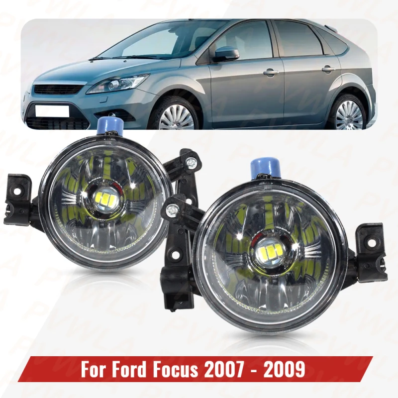 

1 Pair Fog Lights With H11 LED Bulbs 3M51-15K201-AA For Ford Focus 2007 2008 2009 Car Accessories Front Bumper Lamp DRL