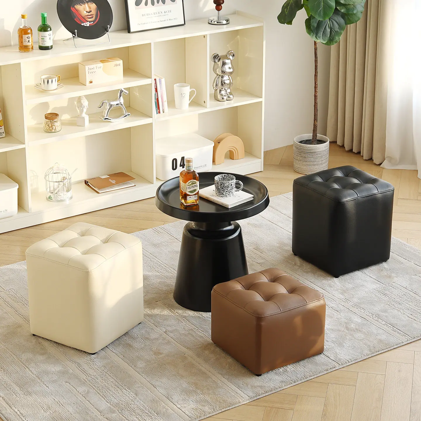Entrance Bedroom Individual Foot Stool Office Upholstered Entrance Foot Stool Minimlist Marche Pied
