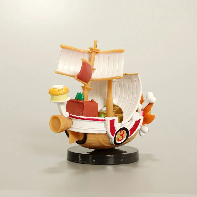 7cm Anime One Piece Ship Figure Luffy Model Toy Super Cute Mini Boat THOUSANDSUNNY Going Merry Assembled Model Action Figure