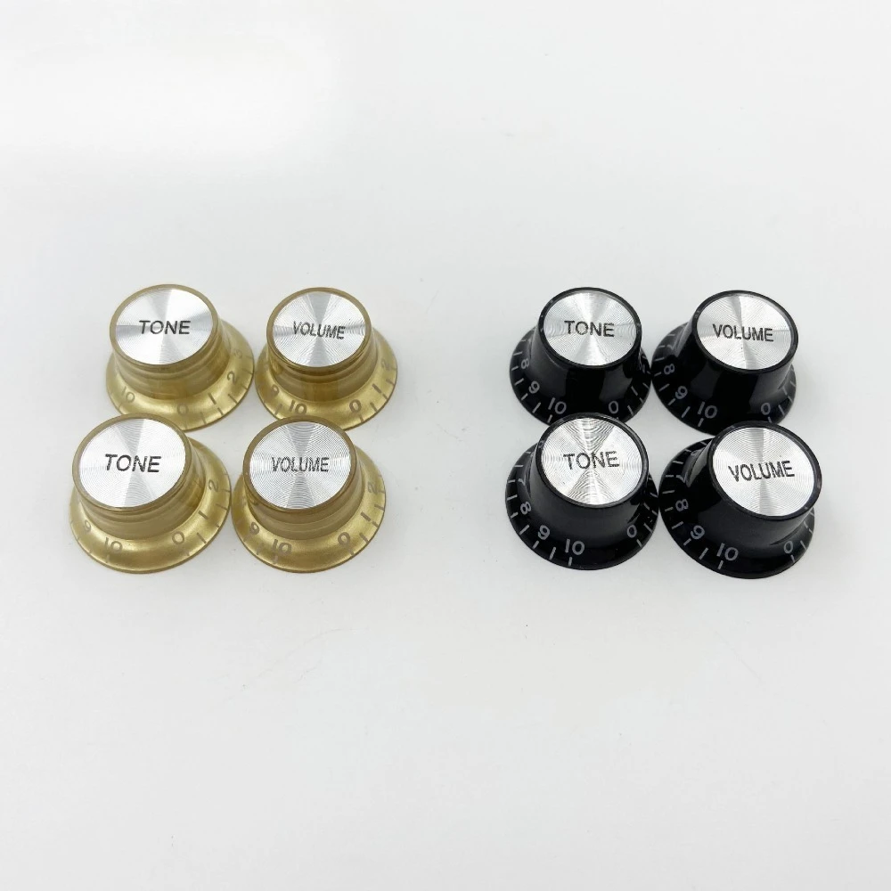 

4-Pack Aluminum Guitar Knobs 2Vol 2Tone, Volume Tone Control Knob Caps for Electric Guitar