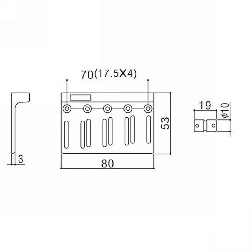 1 مجموعة 4 سلاسل حقيقية الأصلي GOTOH 201B-4 الكهربائية باس جسر (أسود) النحاس السرج