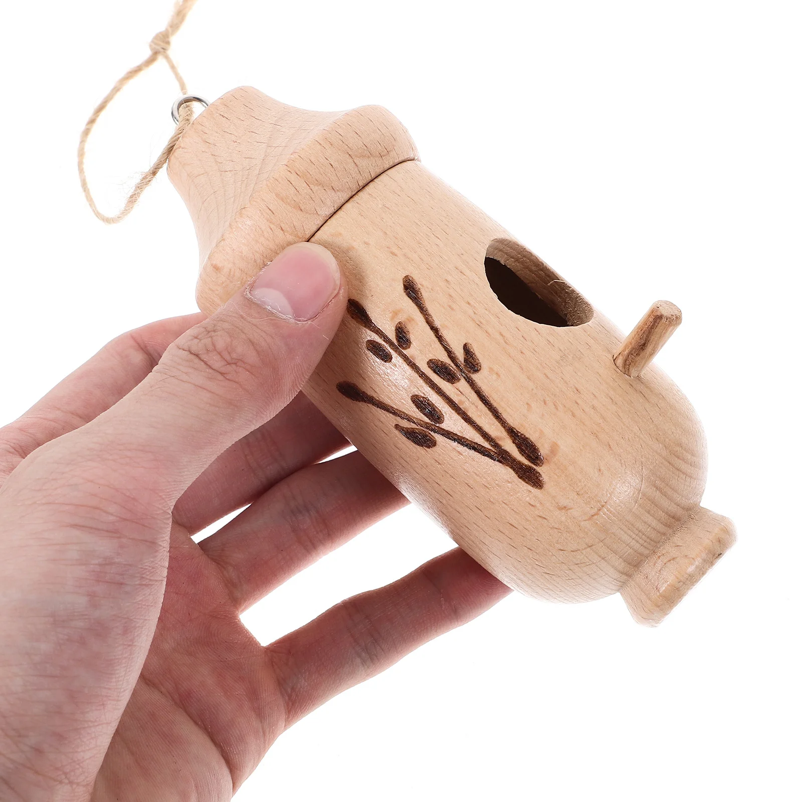 

Wooden Hummingbird Nest Hanging Outdoor Bird House Backyard Courtyard Natural Wooden Bird Feeder Garden Decoration