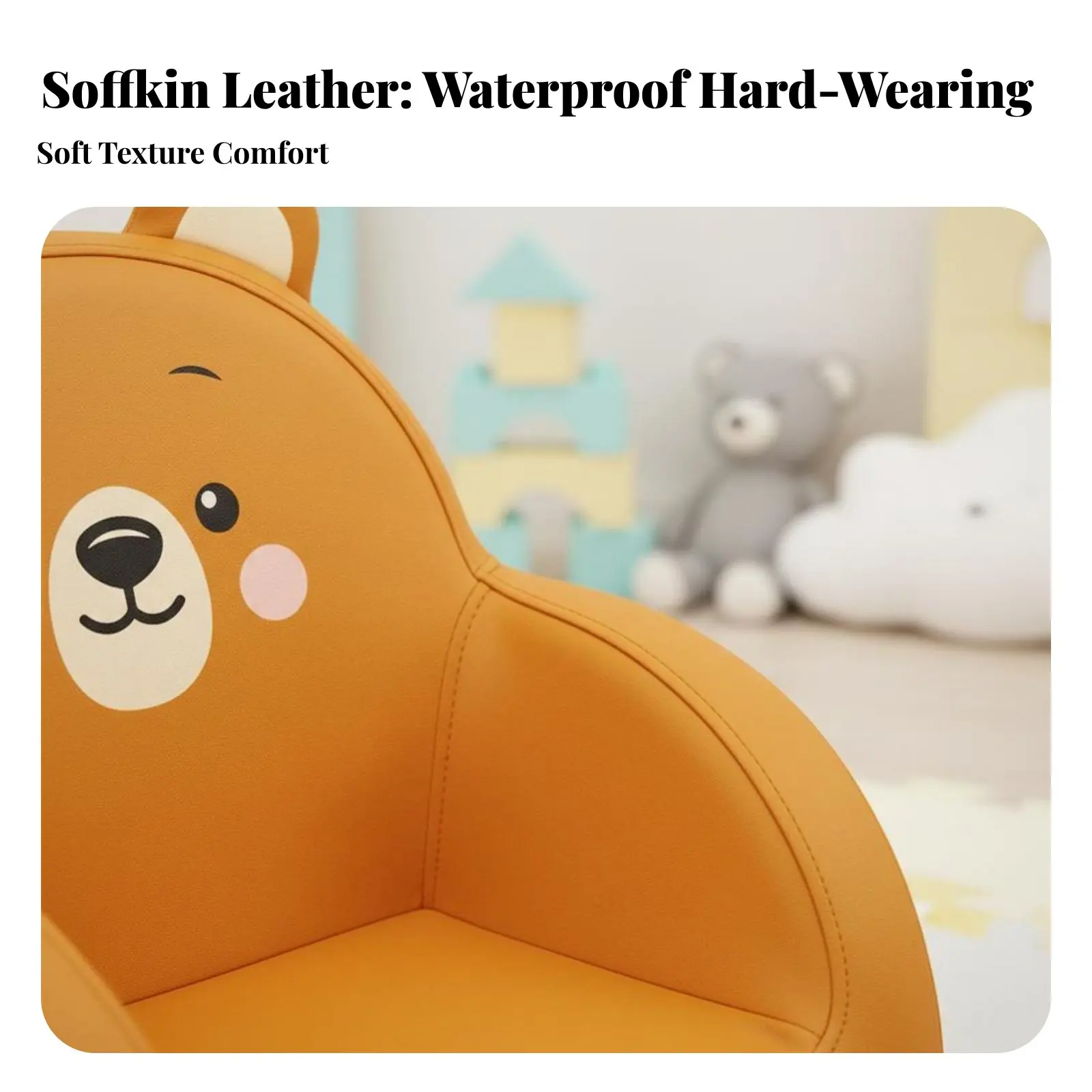 

Детское кресло с мягкой обивкой для обучения сидению, эргономичное, с ярким дизайном, для малышей, детской комнаты, игровой комнаты