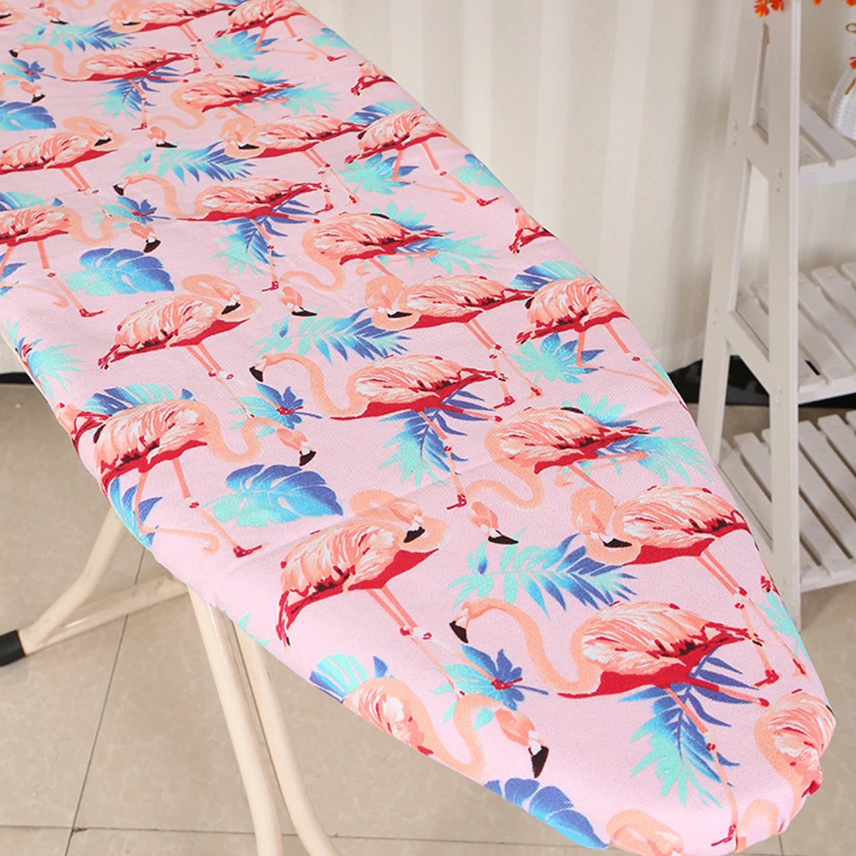 Ironing Board Cover Ironing Board Pad Replacement Heat Resistant Small Ironing Board Cover Durable Elegant Printed Pink Flamingo