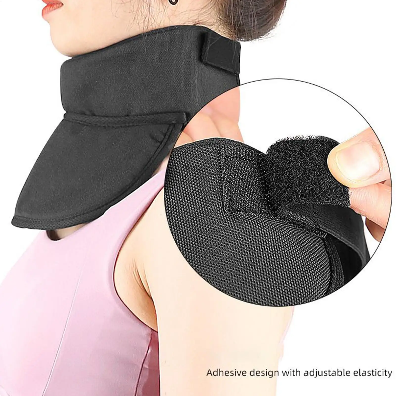 Protector de cuello para Hockey, equipo de protección deportivo ajustable que absorbe los golpes, Protector de cuello de Hockey suave para jóvenes, adolescentes y adultos