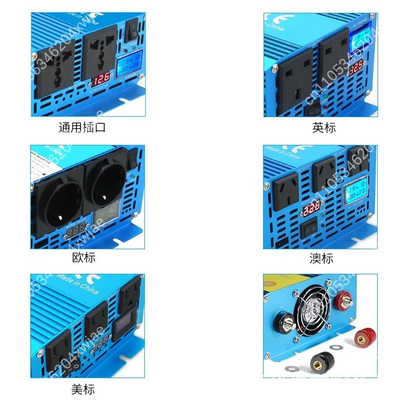 عاكس طاقة احترافي 2000 وات 4000 وات جيب نقي، تحويل 12 فولت/24 فولت إلى 110 فولت/220 فولت، نظام حماية ذكي