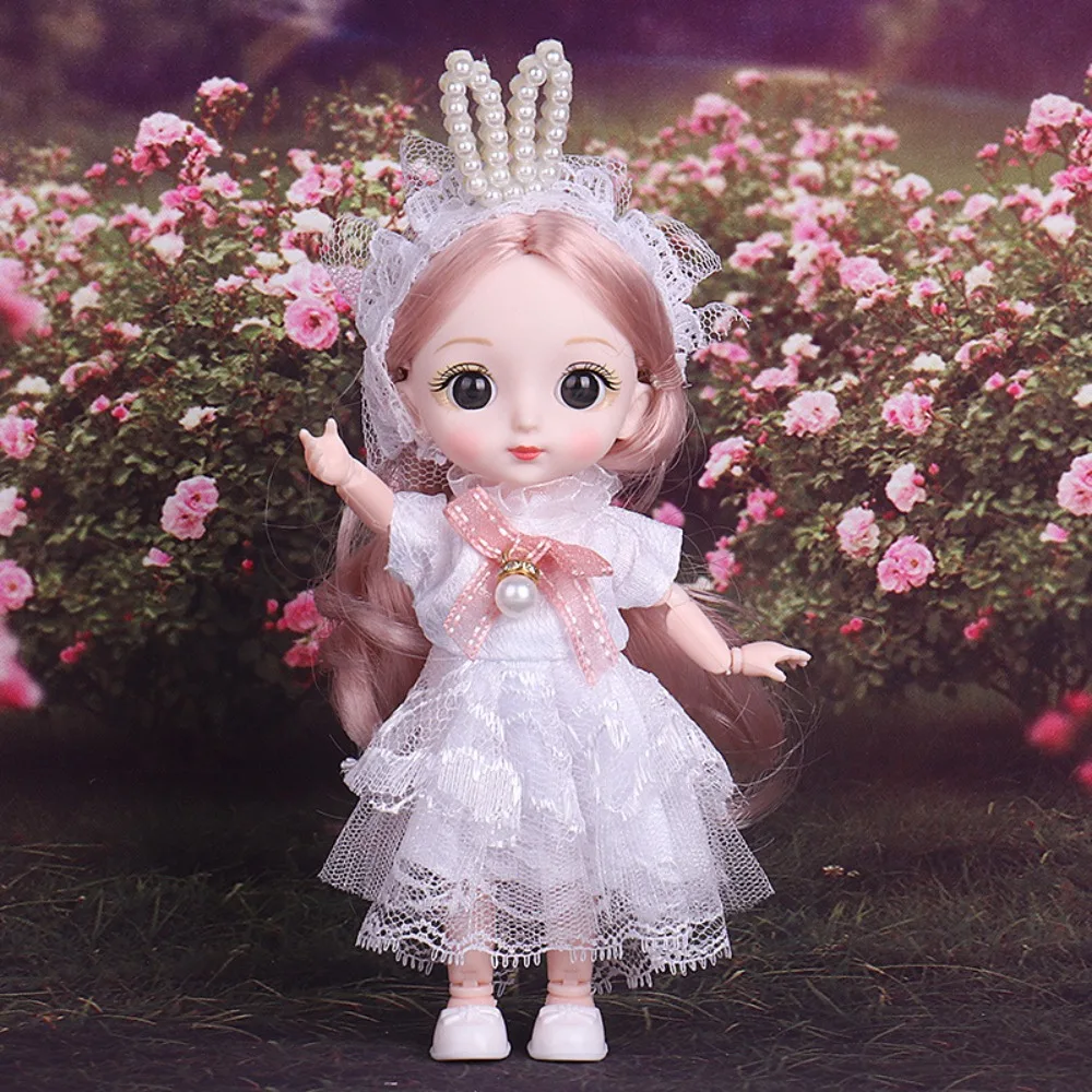

1/12 BJD Cute BJD Doll with Clothes with Clothes Cute Face Mini Girl Doll with Clothes with Shoes 13 Movable Joints