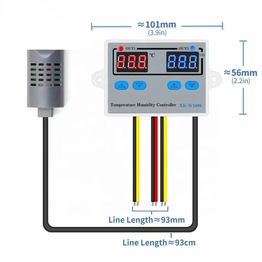XK-W1099 Regolatore digitale intelligente di temperatura e umidità Incubazione in serra con umidità costante