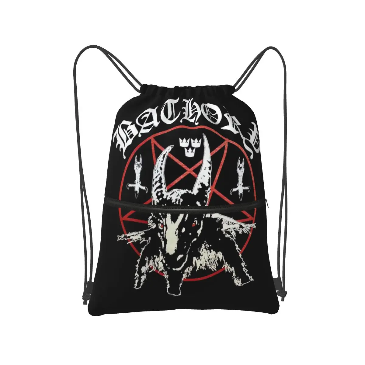 

Bathory Logo Backpacks Casual Drawstring Bags Sports Bag Book Bags for Man Woman Students