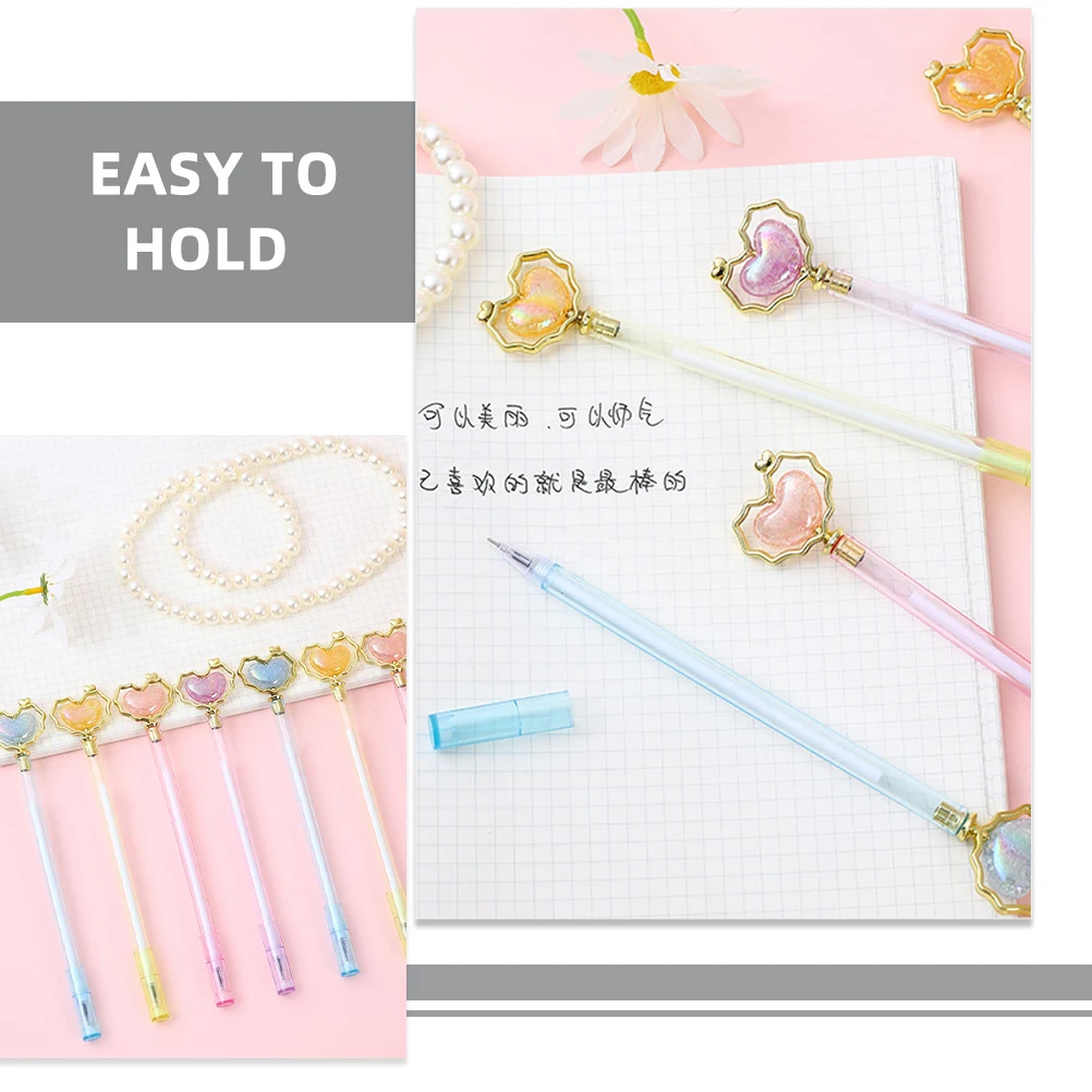 

10 Pcs Love Ball Pen Students Gel Children's Pens Handwriting Cute Cartoon Plastic Universal Nice Office