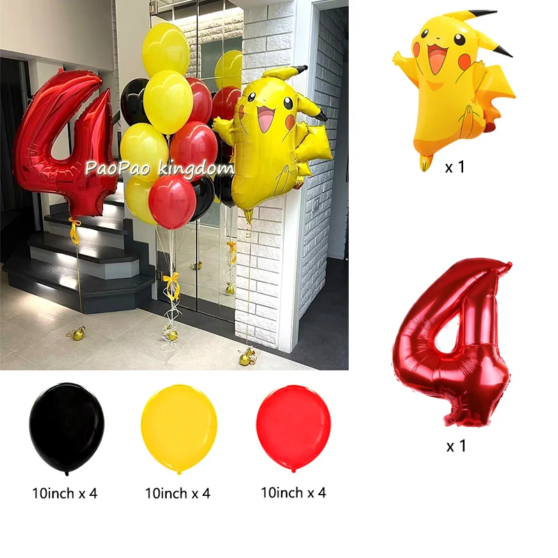 Bestseller Pikachu Ballon-Set Cartoon-Charakter Luftballons für Babyparty Geburtstagsdekoration – Detail 13