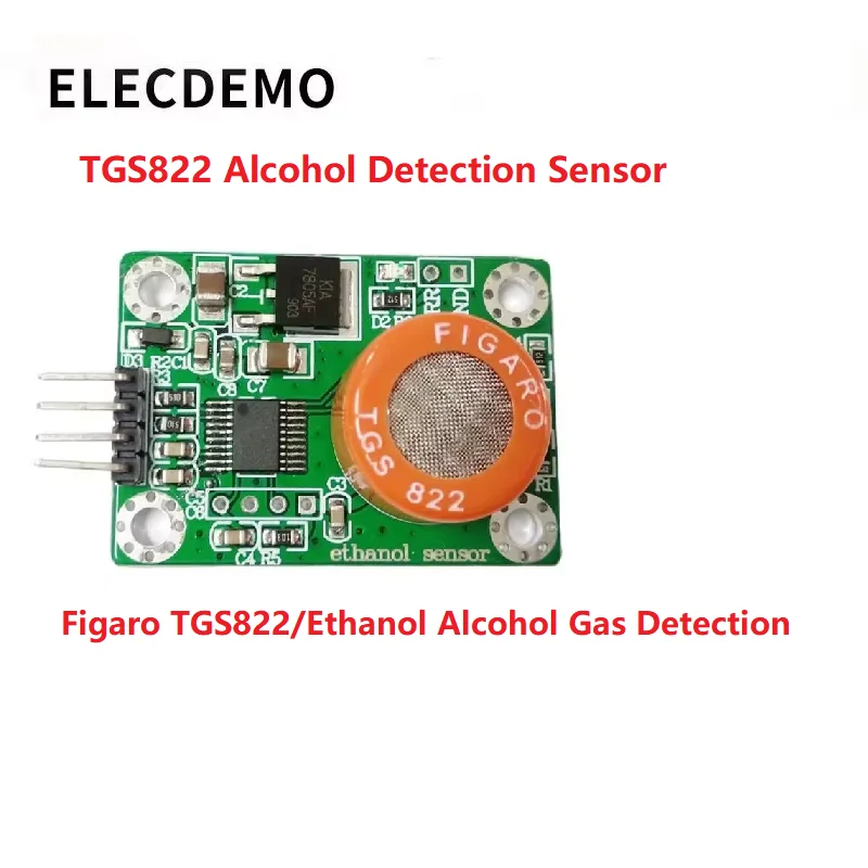 

Alcohol detection sensor module TGS822 serial output ethanol-based alcohol gas measurement