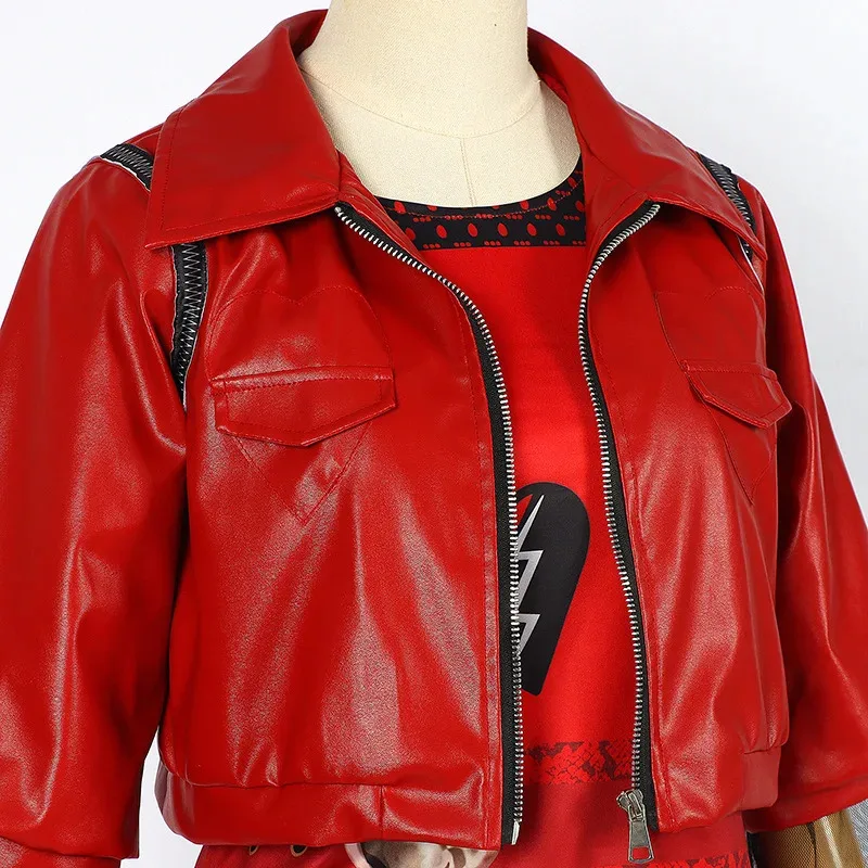 할로윈 데스엔던츠 영화 코스프레 의상 어린이용 영화 레드 클로이 공주 드레스 여자아이 자켓 코트 바지 유니폼