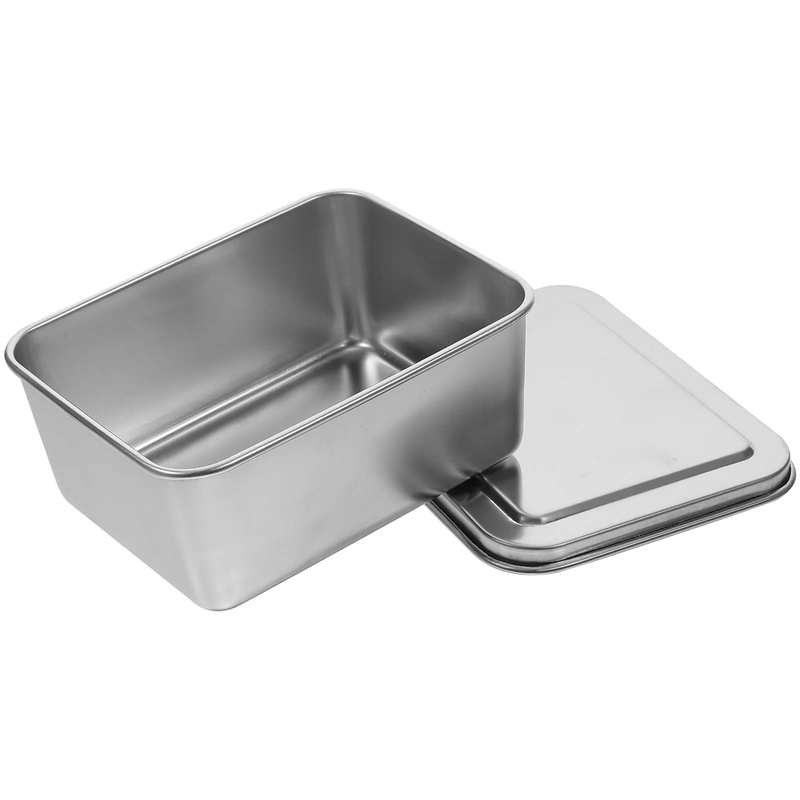 

1 set Stainless Steel Baking Dish Pans Party Favor Pans Nonstick Baking Box Mold Cookie Container Storage Box Household