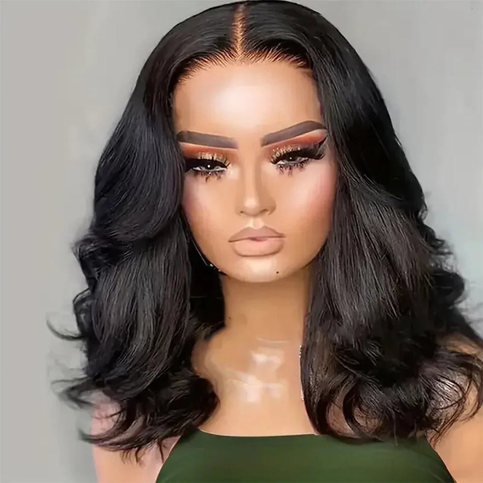 

Short Bob Wigs 100% Human Hair Body Wave 13x4 Lace Frontal Wigs For Women 8-16Inch 180% 4x4 Lace Wig Pre Plucked Brazilian Remy