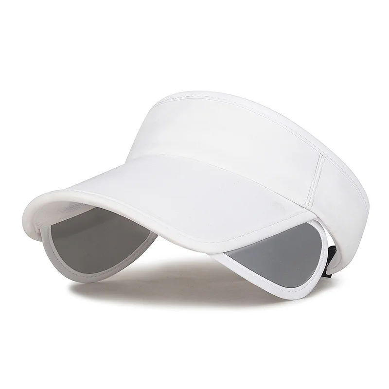 Summer Retractable Extendable Brim Sun Visor Cap Fashion & Versatile UV Protection Anti-ultraviolet Topless Sun Hat Breathable A