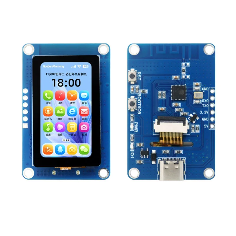 

1.47 Inch IPS LCD Display with Capacitive Touch for ESP32-C3, WiFi BT Development Board Type-C Interface Display Module