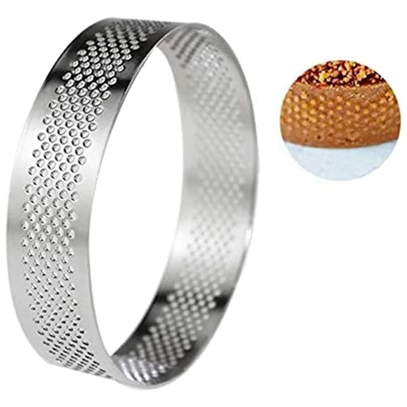 36 Pack Stainless Steel Tart Rings 3 In,Perforated Cake Mousse Ring,Cake Ring Mold,Round Cake Baking Tools