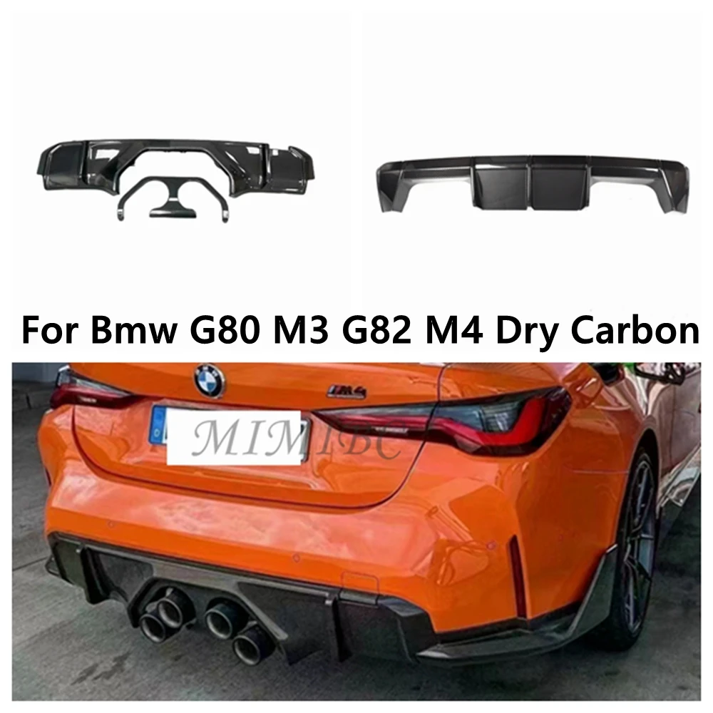 

Dry Carbon Fiber Front Bumper Chin Lip Spoiler For BMW G80 G82 M3 M4 2021-UP MP Style Diffuser Car Accessories