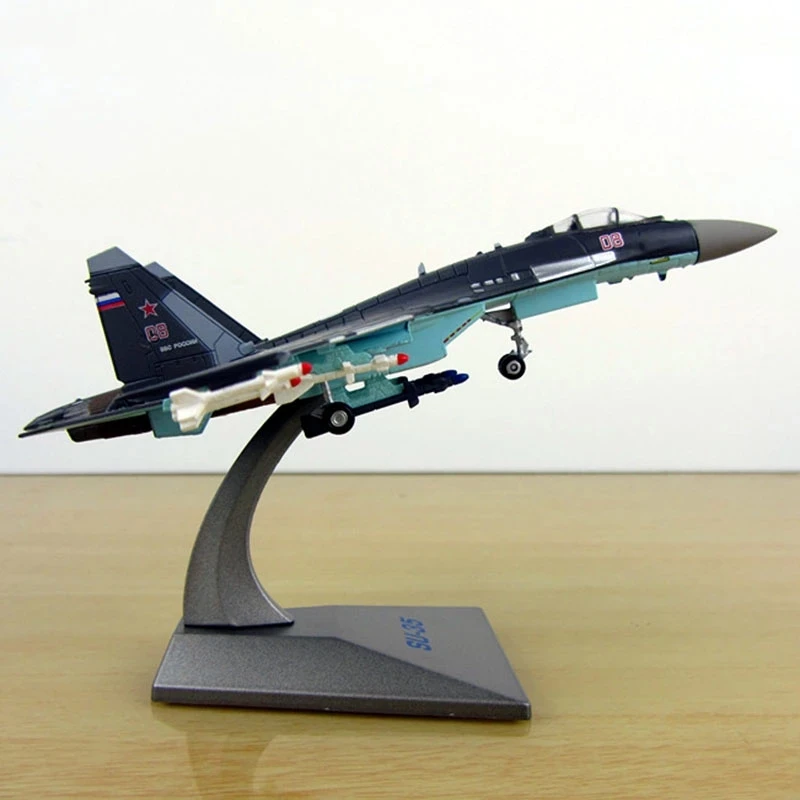 1/144 Scale Soviet Union Navy Army Su35 Fighter Aircraft Russia Airplane Models Adult Children Toys For Display Show Collections