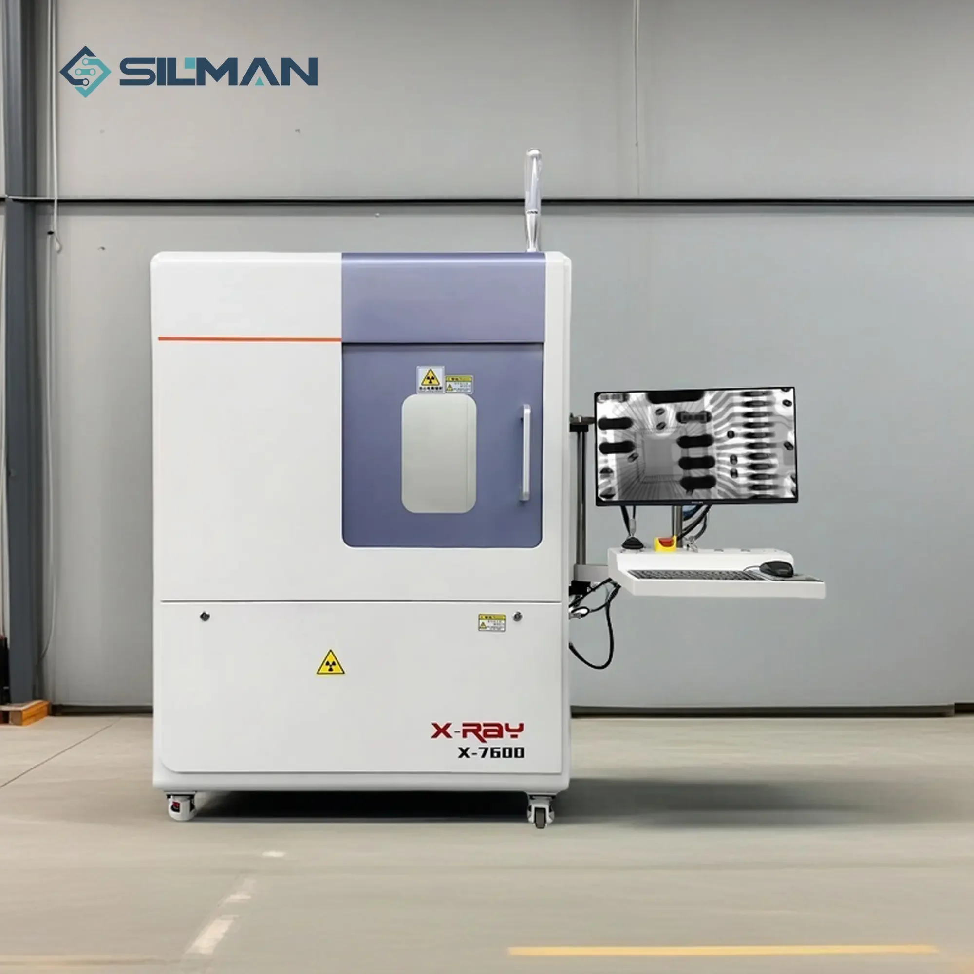 Silman X-7600 PCB SMT Production Line X-Ray Inspection System Machine For Electronic Producing With HD Display Screen