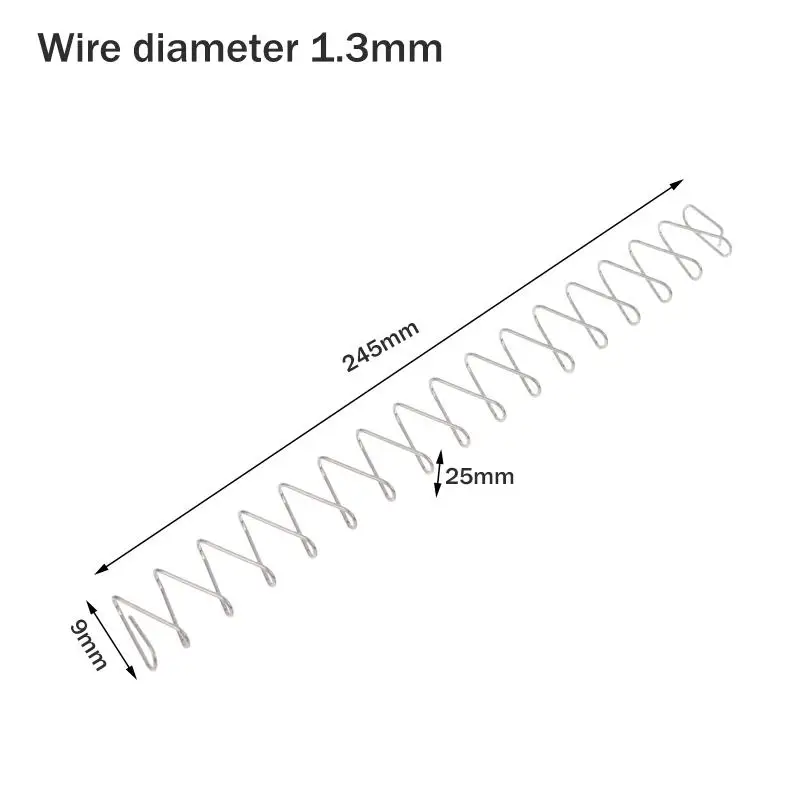 *1.3*9*25*245MM Rectangular Springs Flat Spring Stainless Steel Fatigue Resistant Square Compression Spring Sofa Spring