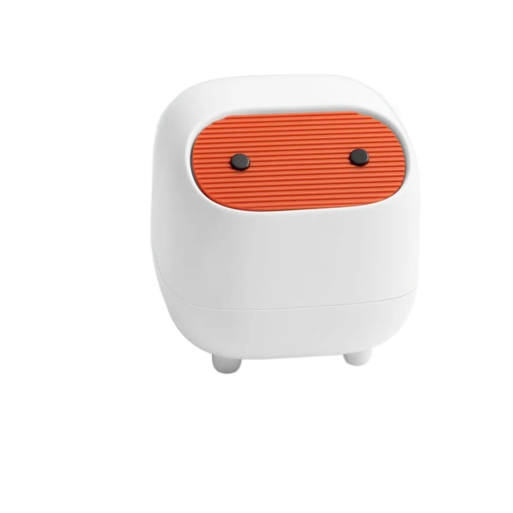 

Mini Desktop Trash Bin Double-Layer with Lid Small Trash Can Contrasting Color Square Garbage Container Storage Tool