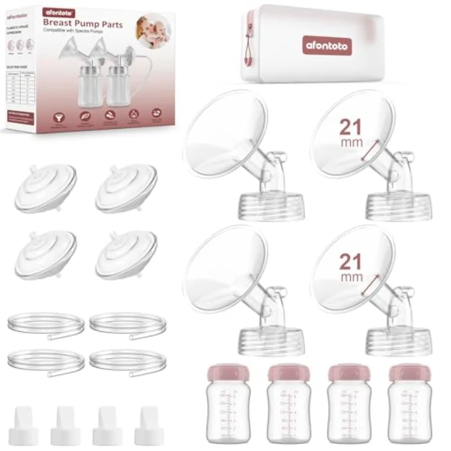 

Pump Parts Compatible with Spectra S1/S2/9Plus/SG Breastpump, Full Set Replacement Parts for Spectra Include 21mm Flange, Duckb