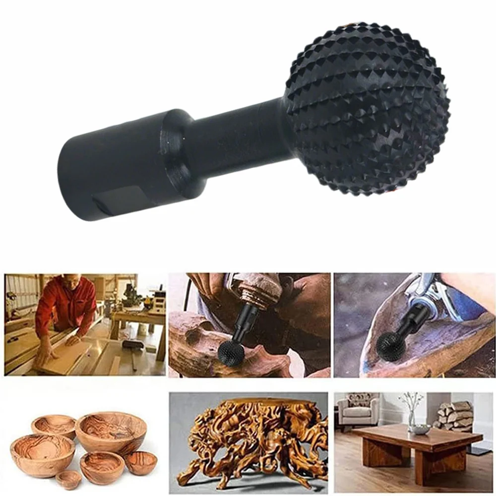 Woodworking Handmade Carving Shaping Tools Spherical Spindles Fit Ball Angle Grinder for Wooden Groove Cutting