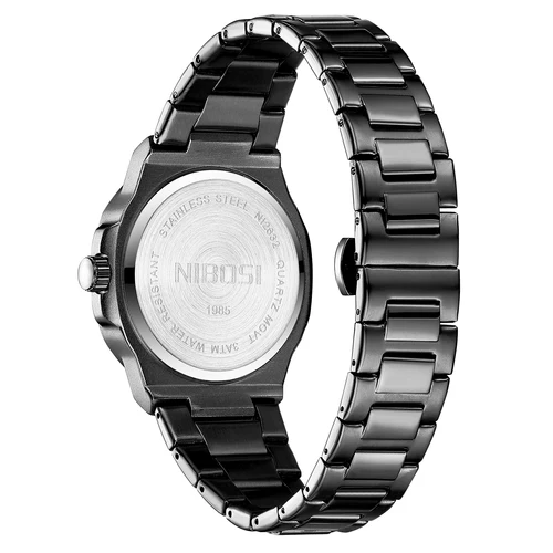 Imagen 2 del producto Relojes NIBOSI para hombre, relojes militares analógicos de cuarzo de acero inoxidable para hombre, reloj de pulsera resistente al agua con fecha automática, reloj Masculino