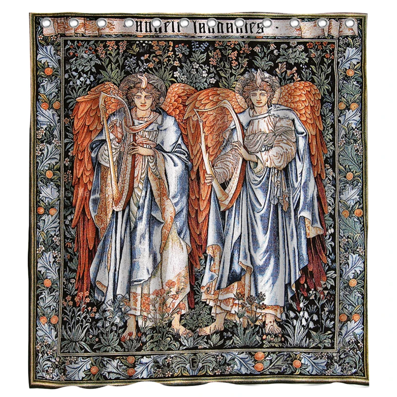 Medieval Castles William Morris Mille Fleur Art Angeli Landente And Flora The Goddess Of Abundance Shower Curtains By Ho Me Lili