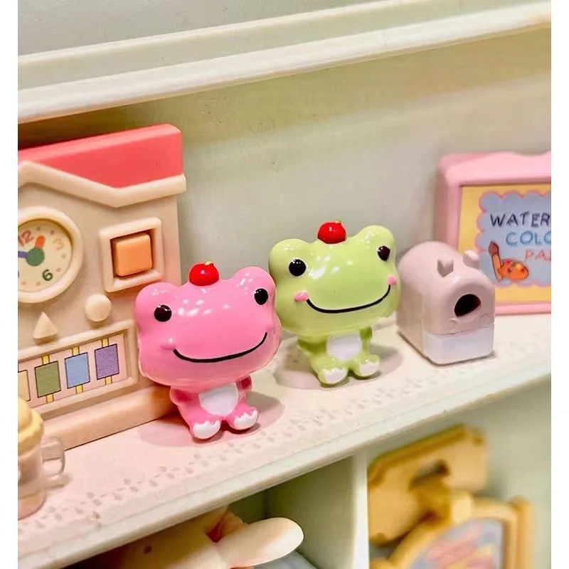 BEADS Scattered Beads Cherry Smiling Frog Series Beaded Pink Cute Frog Drop Gum Beads DIY Bracelet Accessories