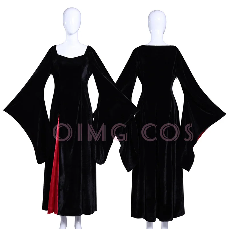

Wednesday Morticia Cosplay Costume Carnival Uniform Halloween Anime Costumes Women Game
