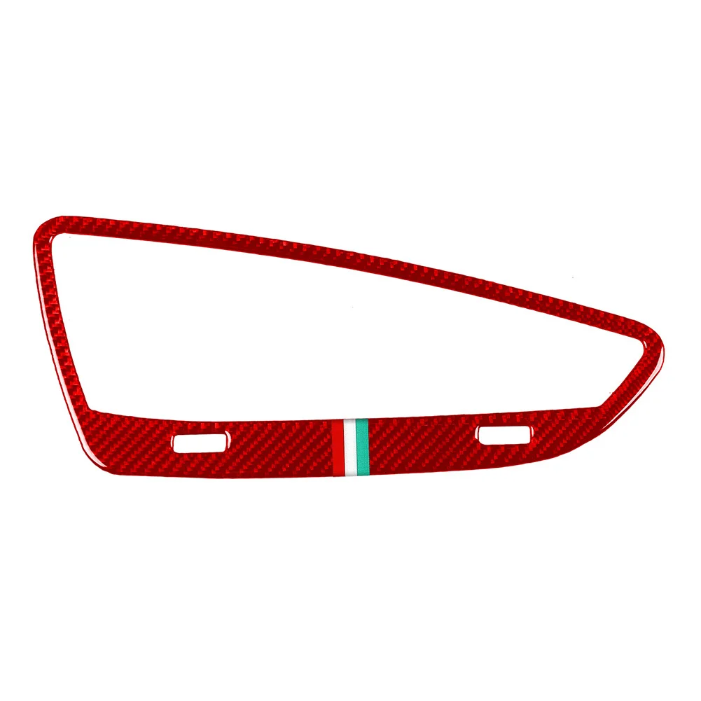 Dashboard Outlet Ring Cover Air Vent Frame Trim RHD For Alfa Romeo Spider 2006-2010 Carbon Fiber Red