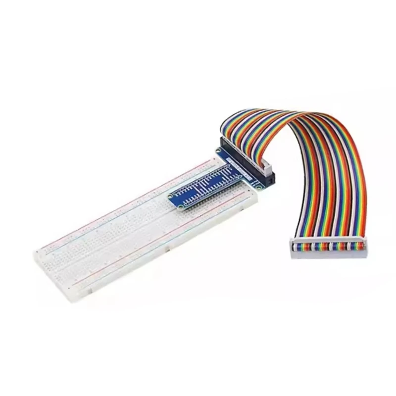 GPIO Breakouts Expansion Board 40Pin GPIO Flat Ribbon Cable 65Pcs Jumper Wire Electronics Breadboard for 5/4B/3B