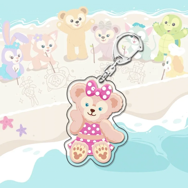 New ShellieMay Bear Duffy acrylic keychain cartoon animation peripheral double-sided student bag pendant decoration wholesale