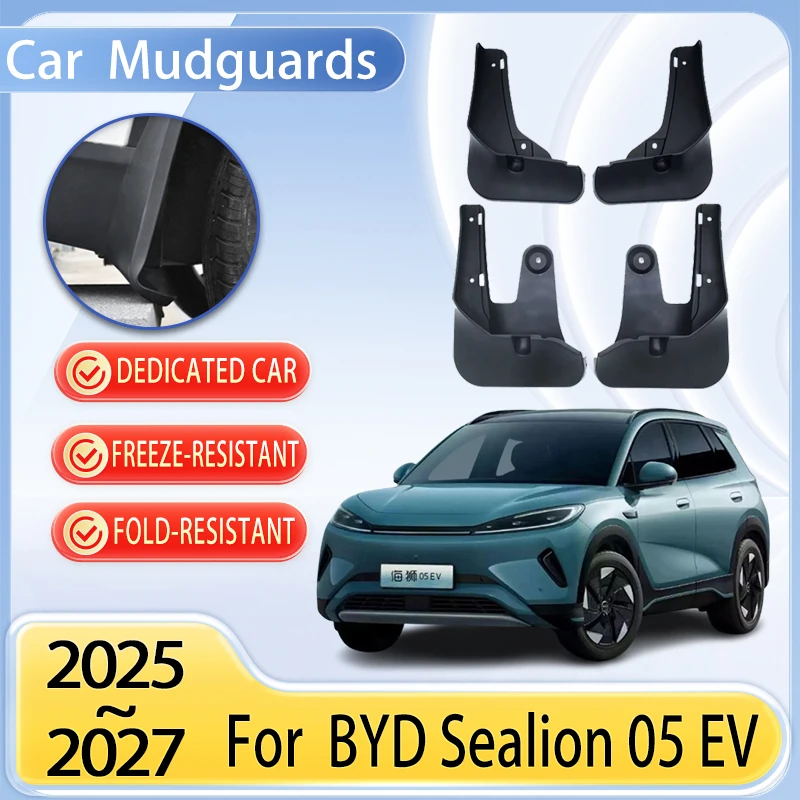 

Car Mudguards Parts For BYD Sealion 05 EV 2025~2027 Front Rear Wheel Mudguards Mudflaps Fenders Flare Cover Auto Mud Accessories