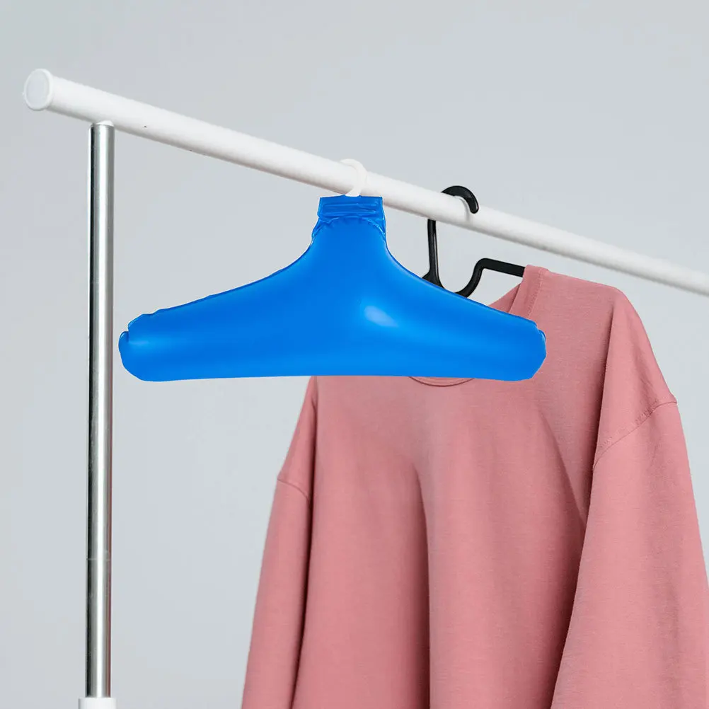 

4Pcs Portable Inflatable Clothes Hanger Travel Drying Rack Foldable Non-Slip Hanger for Garments Wetsuits Lingerie Home and