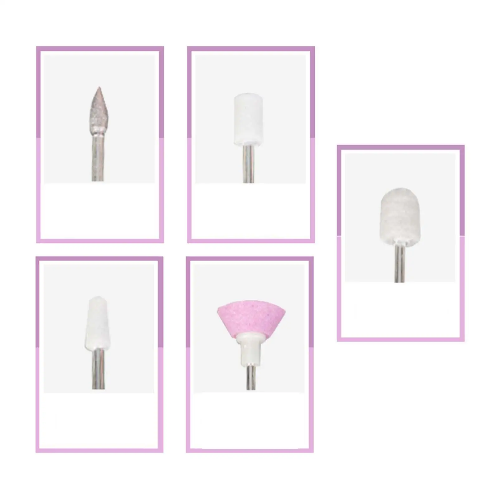 3x Nail Drill Tool for Fingernails And Toenails with 5 Attachments