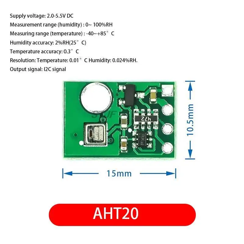 Aht20 I2c Temperatuur-En Vochtigheidssensormodule Dc 2.0-5.5V Hoge Precisie Sonde Dht11 Aht10 Verbeterde Versie Voor Arduino