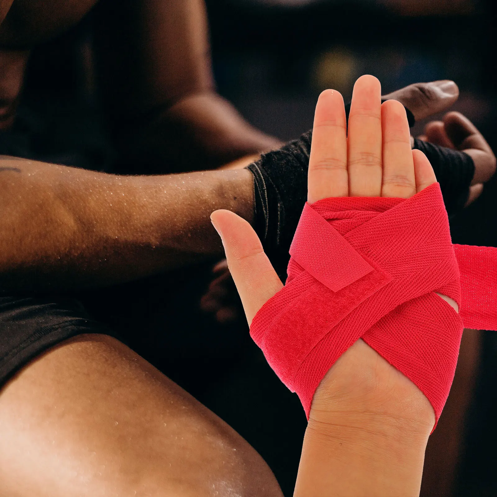 

2 Rolls Boxing Hand Wrap Comfortable Sweat Absorbing Wrist Strap Protective Hand Wraps for Boxing Training Wrist