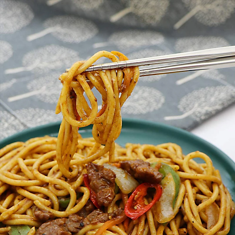 5 أزواج من عيدان الطعام الصينية المصنوعة من الفولاذ المقاوم للصدأ عيدان السوشي غير القابلة للانزلاق عيدان الطعام اليابانية الكورية عيدان معدنية مجموعة أدوات المائدة للمطبخ