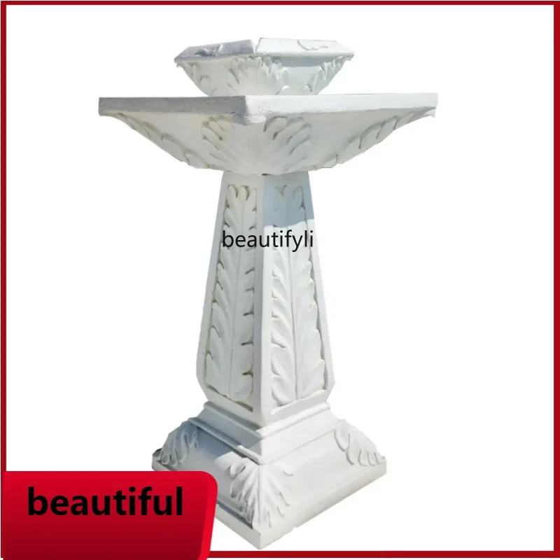 

X Flowing Water Ornaments Circulating Water Decoration Outdoor Solar Fountain European Garden Courtyard Layout