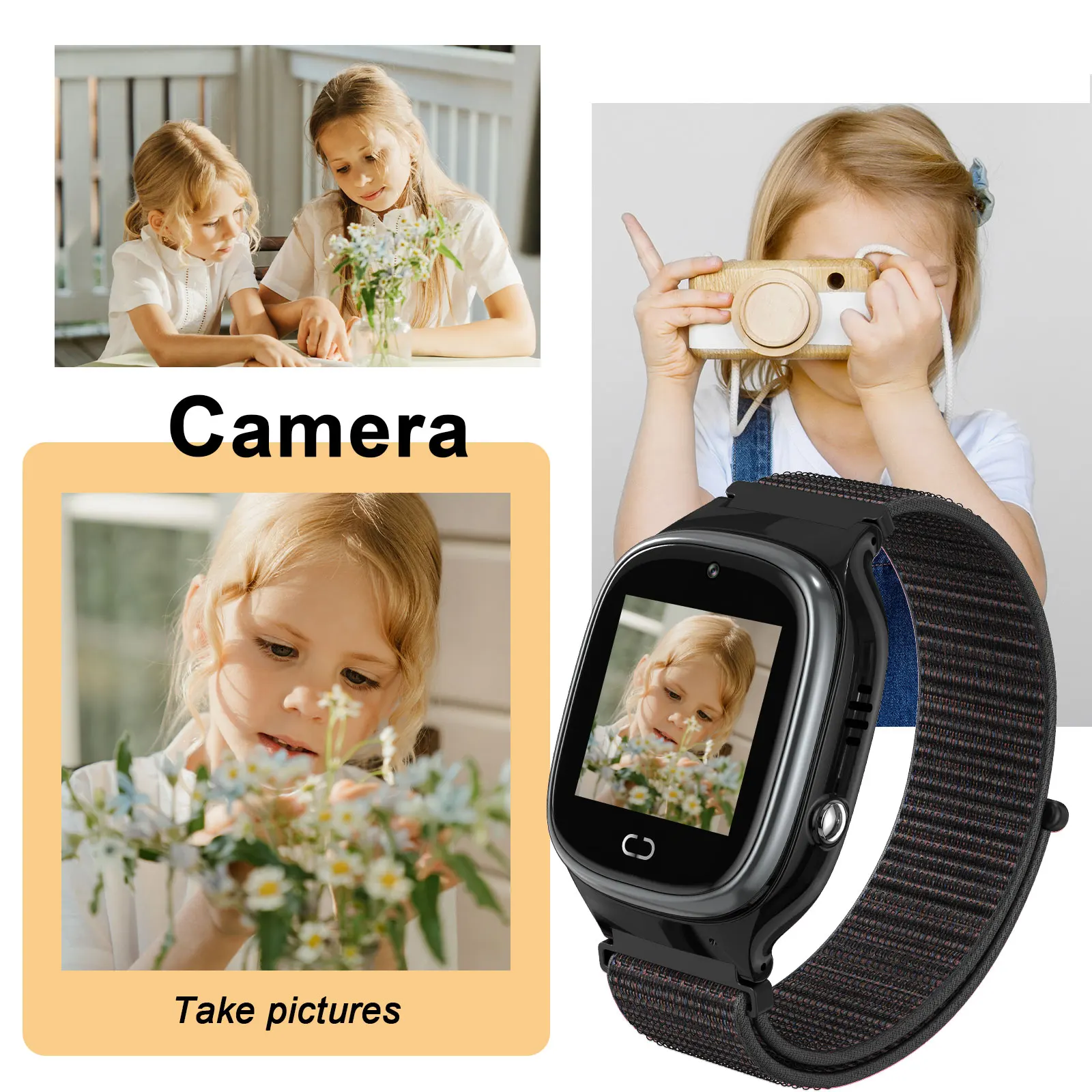 Children\'s Smart Watch GPS SOS Phone Watch Smartwatch For Kids With Sim Card Photo Waterproof IP67 Kids Gift For IOS Android