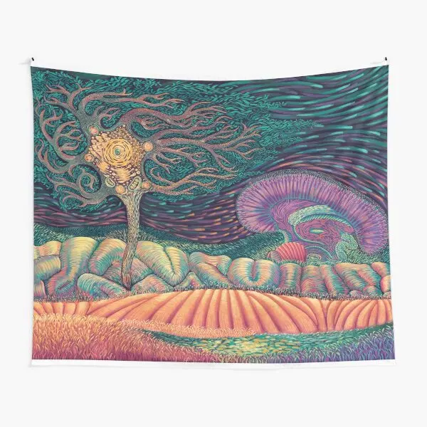 Mind Forest V1  Tapestry Yoga Blanket Travel Room Home Wall Mat Colored Hanging Towel Living Printed Art Bedspread Decoration