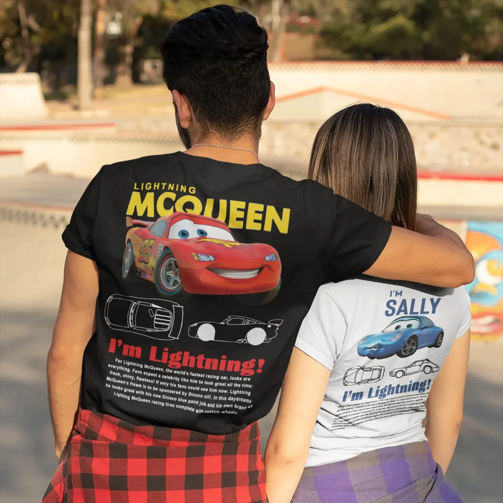 Summer Men Women's Sally I'm Lightning Cars Mcqueen Graphic Shirts Accessories Funny 100% Cotton T Shirt Top Tee Clothes