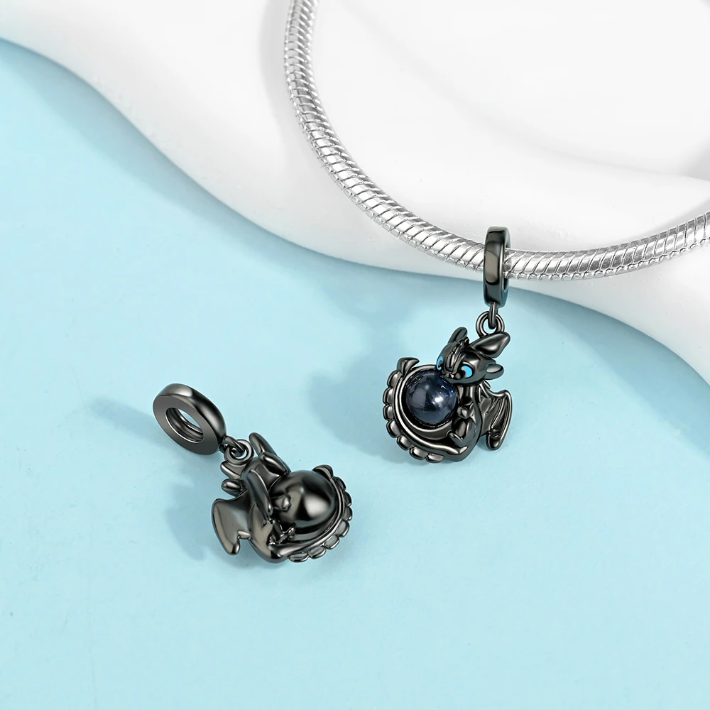Hot Seller 925 Sterling Silver chameleon Little Mouse Pendant Beads, for Original Bracelet necklace, Female DIY Jewelry Giftsfor