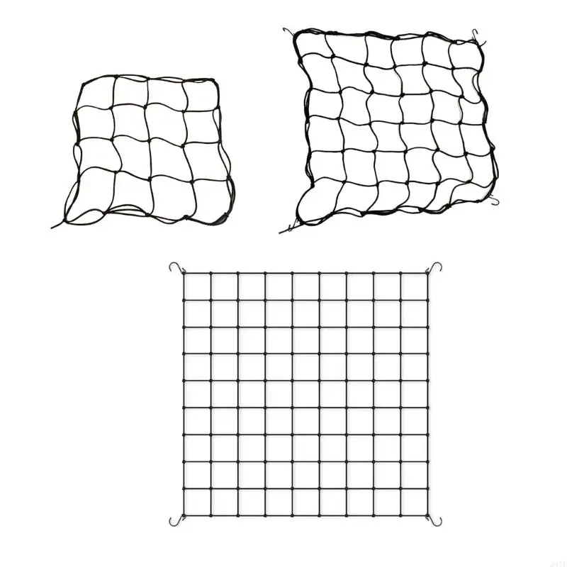 24TE Elastic Trellis Net for Plant Net with Hook Flexible Hydroponics Support for Indoor Plant Garden Horticulture