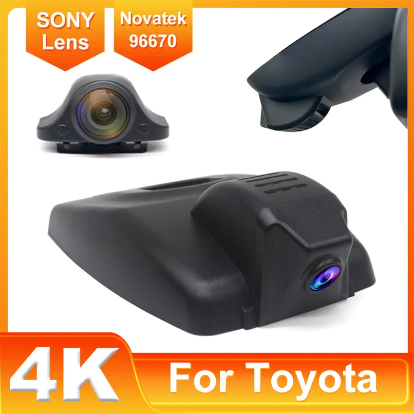 4K 2160P Car DVR Plug & Play Dash Cam UHD Camera WiFi Video Recorder For Toyota Rav4 2019-2021 5th Gen/Venza Harrier 2021 2022