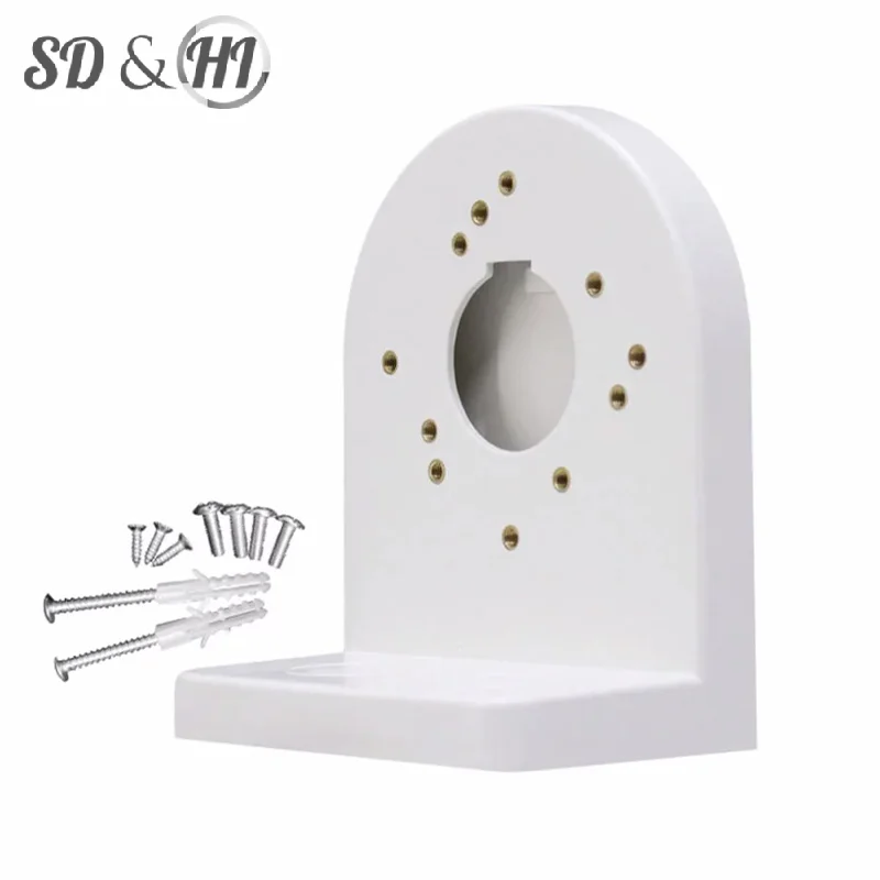 

For CCTV Dome Camera Right Angle With Screws ABS Universal Fit Indoor Outdoor Durable Rustproof L Type Bracket Wall Mounted